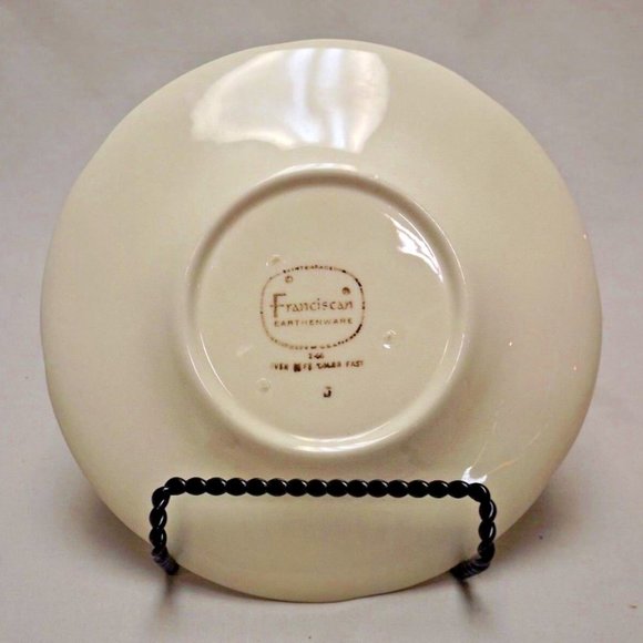 Franciscan Earthenware Hand Painted Set of 4 - 6 3/8" Bread & Butter Plates USA - Picture 6 of 12